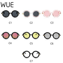 Load image into Gallery viewer, Unisex Round Retro Sunglasses Women Vintage Glasses Circle Classic Bee Letter Sun Glasses Men Shades Visor Oculos Top