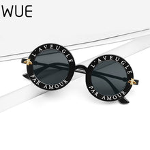 Load image into Gallery viewer, Unisex Round Retro Sunglasses Women Vintage Glasses Circle Classic Bee Letter Sun Glasses Men Shades Visor Oculos Top