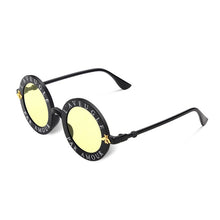 Load image into Gallery viewer, Unisex Round Retro Sunglasses Women Vintage Glasses Circle Classic Bee Letter Sun Glasses Men Shades Visor Oculos Top