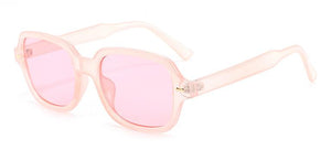 Unisex Square Sunglasses Men Women Popular Small Frame Yellow Sunglasses Female Retro Rivet Glasses Cute Pretty Eyewear