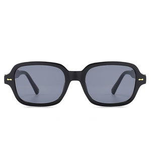 Unisex Square Sunglasses Men Women Popular Small Frame Yellow Sunglasses Female Retro Rivet Glasses Cute Pretty Eyewear