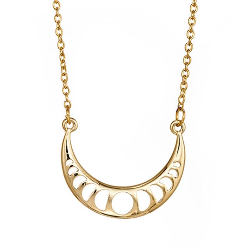 Fashion Unisex Women Men Moon Pendant Clavicle Chain Charm Necklace Jewelry Charm Sexy Clavicle Chain Necklace