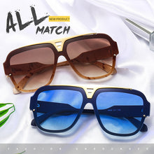 Load image into Gallery viewer, Vintage Big Frame Square Sunglasses Women Men 2023  Brand Design Popular Travel Gradient Sun Glasses Shades UV400