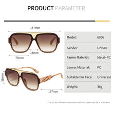Load image into Gallery viewer, Vintage Big Frame Square Sunglasses Women Men 2023  Brand Design Popular Travel Gradient Sun Glasses Shades UV400