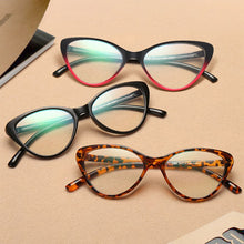 Load image into Gallery viewer, Vintage Cat Eye Glasses Frame Women Eyeglasses Optical Plastic Clear Lens Myopia Glasses for Unisex Eyewear