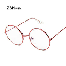 Load image into Gallery viewer, Vintage Clear Lens Glasses Women Nerd Eyewear Retro Metal Frame Eyeglasses Black Small Red Round Circle Eye Glasses