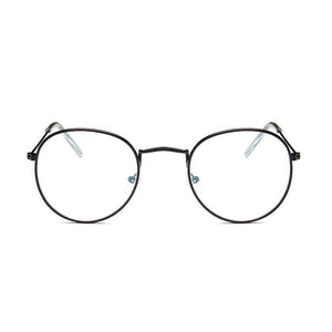Vintage Clear Lens Pink Glasses Women Nerd Eyewear Retro Metal Frame Eyeglasses Black Small Round Circle Eye Glasses