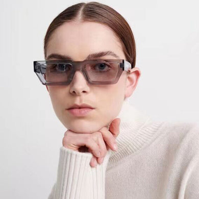 Vintage Flat Top Square Sunglasses Women Men  Brand Designer Small Frame Hip Hop Rectangle Sun Glasses Male UV400