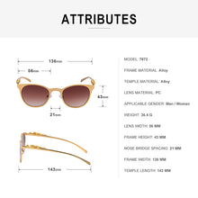 Load image into Gallery viewer, Vintage Golden Leopard Classic Round Sunglasses Men Retro Small Frame  Brand Designer Sun Glasses Women UV400