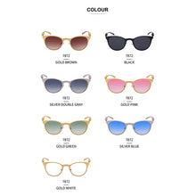 Load image into Gallery viewer, Vintage Golden Leopard Classic Round Sunglasses Men Retro Small Frame  Brand Designer Sun Glasses Women UV400