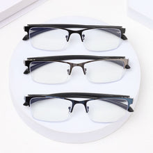 Load image into Gallery viewer, Vintage Half Frame Portable Ultra Light Frame Business Reading Glasses Computer Goggles Anti-Blue Light Glasses