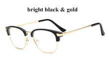Load image into Gallery viewer, Vintage Half Metal Eyewear glasses frames optical brand design eyeglasses frame Spectacle frame women black oculos de