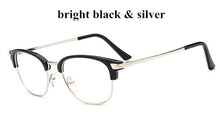 Load image into Gallery viewer, Vintage Half Metal Eyewear glasses frames optical brand design eyeglasses frame Spectacle frame women black oculos de