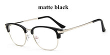 Load image into Gallery viewer, Vintage Half Metal Eyewear glasses frames optical brand design eyeglasses frame Spectacle frame women black oculos de