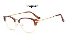 Load image into Gallery viewer, Vintage Half Metal Eyewear glasses frames optical brand design eyeglasses frame Spectacle frame women black oculos de