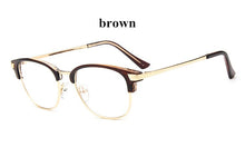 Load image into Gallery viewer, Vintage Half Metal Eyewear glasses frames optical brand design eyeglasses frame Spectacle frame women black oculos de