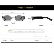 Load image into Gallery viewer, Vintage  Brand Designer Diamond Square Sunglasses Women 2023 Travel Gradient Crystal Small Punk Sun Glasses Shades