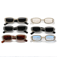 Load image into Gallery viewer, Vintage  Brand Designer Diamond Square Sunglasses Women 2023 Travel Gradient Crystal Small Punk Sun Glasses Shades
