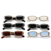 Load image into Gallery viewer, Vintage  Brand Designer Diamond Square Sunglasses Women 2023 Travel Gradient Crystal Small Punk Sun Glasses Shades