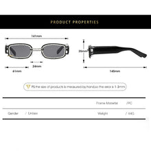 Load image into Gallery viewer, Vintage  Brand Designer Diamond Square Sunglasses Women 2023 Travel Gradient Crystal Small Punk Sun Glasses Shades