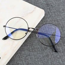 Load image into Gallery viewer, Vintage Retro Metal Frame Clear Lens women Glasses Nerd Geek Eyewear Eyeglasses Black Oversized Round Circle Eye Glasses