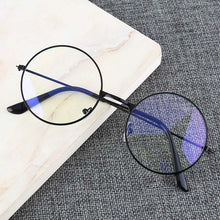 Load image into Gallery viewer, Vintage Retro Metal Frame Clear Lens women Glasses Nerd Geek Eyewear Eyeglasses Black Oversized Round Circle Eye Glasses