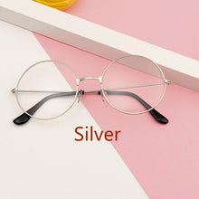 Load image into Gallery viewer, Vintage Retro Metal Frame Clear Lens women Glasses Nerd Geek Eyewear Eyeglasses Black Oversized Round Circle Eye Glasses