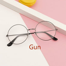 Load image into Gallery viewer, Vintage Retro Metal Frame Clear Lens women Glasses Nerd Geek Eyewear Eyeglasses Black Oversized Round Circle Eye Glasses