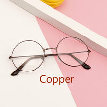 Load image into Gallery viewer, Vintage Retro Metal Frame Clear Lens women Glasses Nerd Geek Eyewear Eyeglasses Black Oversized Round Circle Eye Glasses