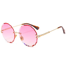 Load image into Gallery viewer, Vintage Rimless Round Sunglasses Women 2023  Brand Designer Frameless Gradient Sexy Lady Sun Glasses Travel Shades
