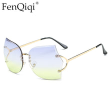 Load image into Gallery viewer, Vintage Rimless Sunglasses Women 2023 Gradient Rimless Sun Glasses Women Ladies Pink Clear Oversized Sunglasses Female