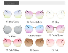 Load image into Gallery viewer, Vintage Rimless Sunglasses Women 2023 Gradient Rimless Sun Glasses Women Ladies Pink Clear Oversized Sunglasses Female