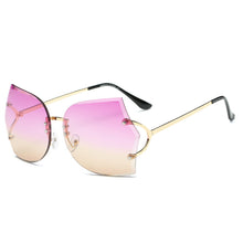 Load image into Gallery viewer, Vintage Rimless Sunglasses Women 2023 Gradient Rimless Sun Glasses Women Ladies Pink Clear Oversized Sunglasses Female