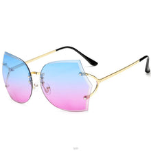 Load image into Gallery viewer, Vintage Rimless Sunglasses Women 2023 Gradient Rimless Sun Glasses Women Ladies Pink Clear Oversized Sunglasses Female