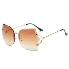 Load image into Gallery viewer, Vintage Rimless Sunglasses Women 2023 Gradient Rimless Sun Glasses Women Ladies Pink Clear Oversized Sunglasses Female