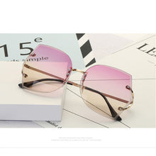 Load image into Gallery viewer, Vintage Rimless Sunglasses Women 2023 Gradient Rimless Sun Glasses Women Ladies Pink Clear Oversized Sunglasses Female