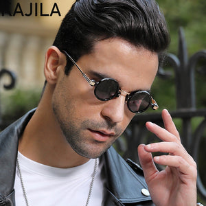 Vintage Round Sunglasses Women 2023  Brand Steampunk Sun Glasses For Men With A Box Small Sunglass Lentes De Sol