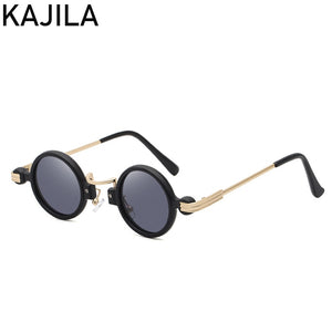 Vintage Round Sunglasses Women 2023  Brand Steampunk Sun Glasses For Men With A Box Small Sunglass Lentes De Sol