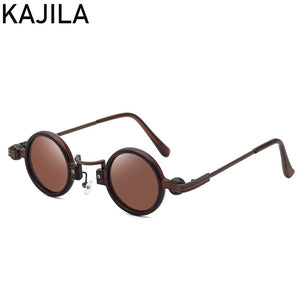 Vintage Round Sunglasses Women 2023  Brand Steampunk Sun Glasses For Men With A Box Small Sunglass Lentes De Sol