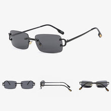 Load image into Gallery viewer, Vintage Square Rimless Sunglasses Women  Brand Designer Travel Small Rectangle Gradient Sun Glasses Female Shades