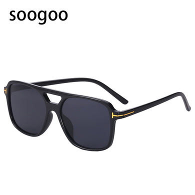 Vintage Square Sunglasses Men‘s Retro Large Frame Eyeglasses  Designer Sun Glasses For Women Brand Eye Wear UV 400