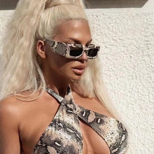 Load image into Gallery viewer, Vintage Square Sunglasses Women Men  Brand Designer Popular Travel Snake Pattern Sun Glasses Ladies Shades UV400