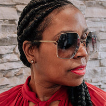 Load image into Gallery viewer, Vintage Square Sunglasses Women Men  Brand Designer Travel Big Frame Popular Metal Sun Glasses Female Shades UV400