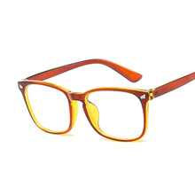 Load image into Gallery viewer, Vintage Transparent Rectangle Glasses Women Retro Square Frame Sun Glasses Brand Designer  Female Blue Eyewear