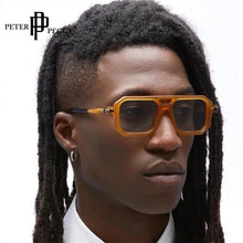 Load image into Gallery viewer, Vintage Unique Double Bridges Polygon Square Sunglasses Women Retro Clear Anti-Blu-Ray Glasses Frame Men Shades UV400