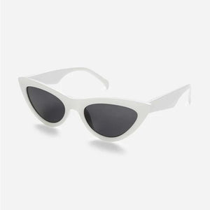 White Frame Cat Eye Sunglasses For Women Trendy Anti-UV Decorative Sun Glasses Protection UV400