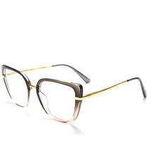 Load image into Gallery viewer, Women Anti Blue Light Cat Eye Glasses Frames Transparent Computer Eyeglasses Ladies Oversized Optical Frame TR90