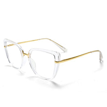 Load image into Gallery viewer, Women Anti Blue Light Cat Eye Glasses Frames Transparent Computer Eyeglasses Ladies Oversized Optical Frame TR90