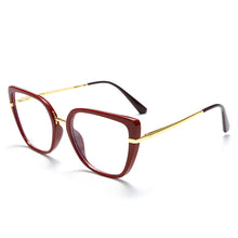 Load image into Gallery viewer, Women Anti Blue Light Cat Eye Glasses Frames Transparent Computer Eyeglasses Ladies Oversized Optical Frame TR90