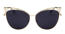 Carica l&#39;immagine nel visualizzatore di Gallery, Occhiali da sole Cat Eye con design di marca da donna Montatura in lega Occhiali da sole Cat Eye da donna 
